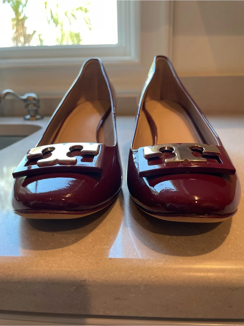 Tory Burch Gigi Block Heel Pumps | Port Royal (Burgundy)